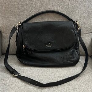 Kate Spade Black Pebbled Leather Shoulder Bag